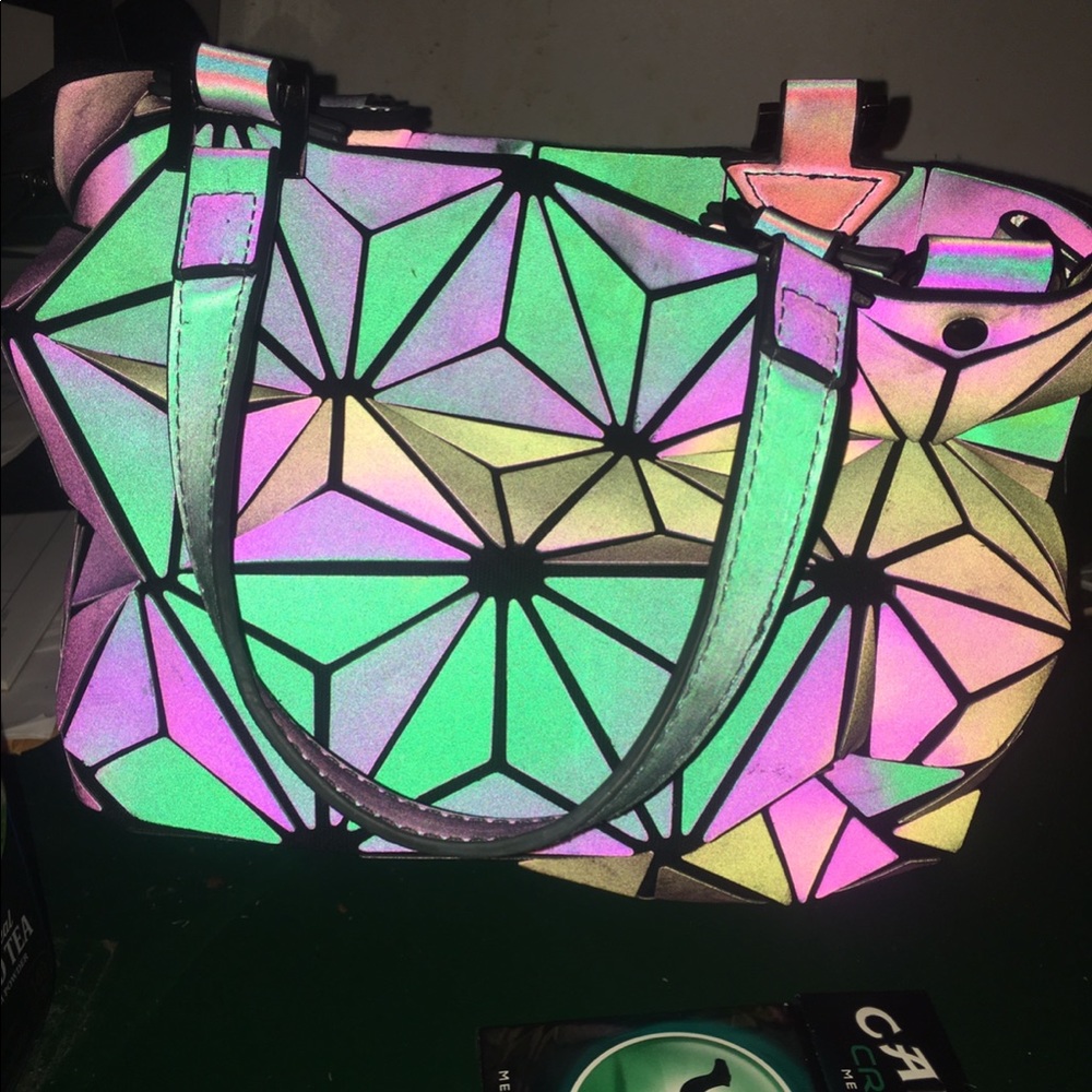Geometric holographic handbag /purse